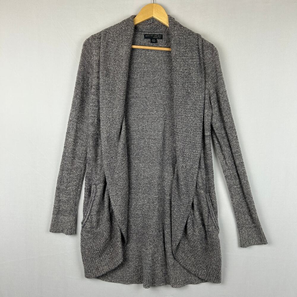 Barefoot Dreams Cozychic Lite Circle Cardi Cardigan Gray 452 Women's Size XS/S